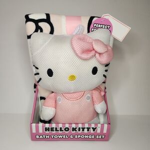 Hello Kitty Bath Towel & Sponge Set